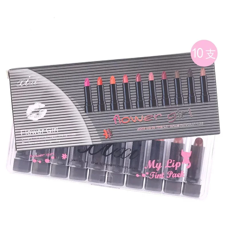 

10pc Matte Lipstick For Lips Waterproof Long Lasting Nourishing Lipstick Tint Tattoo Nude Cosmetics Lipstic Makeup Set