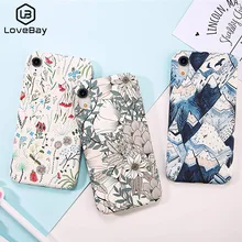 Чехол для телефона Lovebay для iPhone X, XR, XS, Max, 8, 7, 6, 6s Plus, Мультяшные цветные цветы, ананас, листья, жесткий чехол, чехол