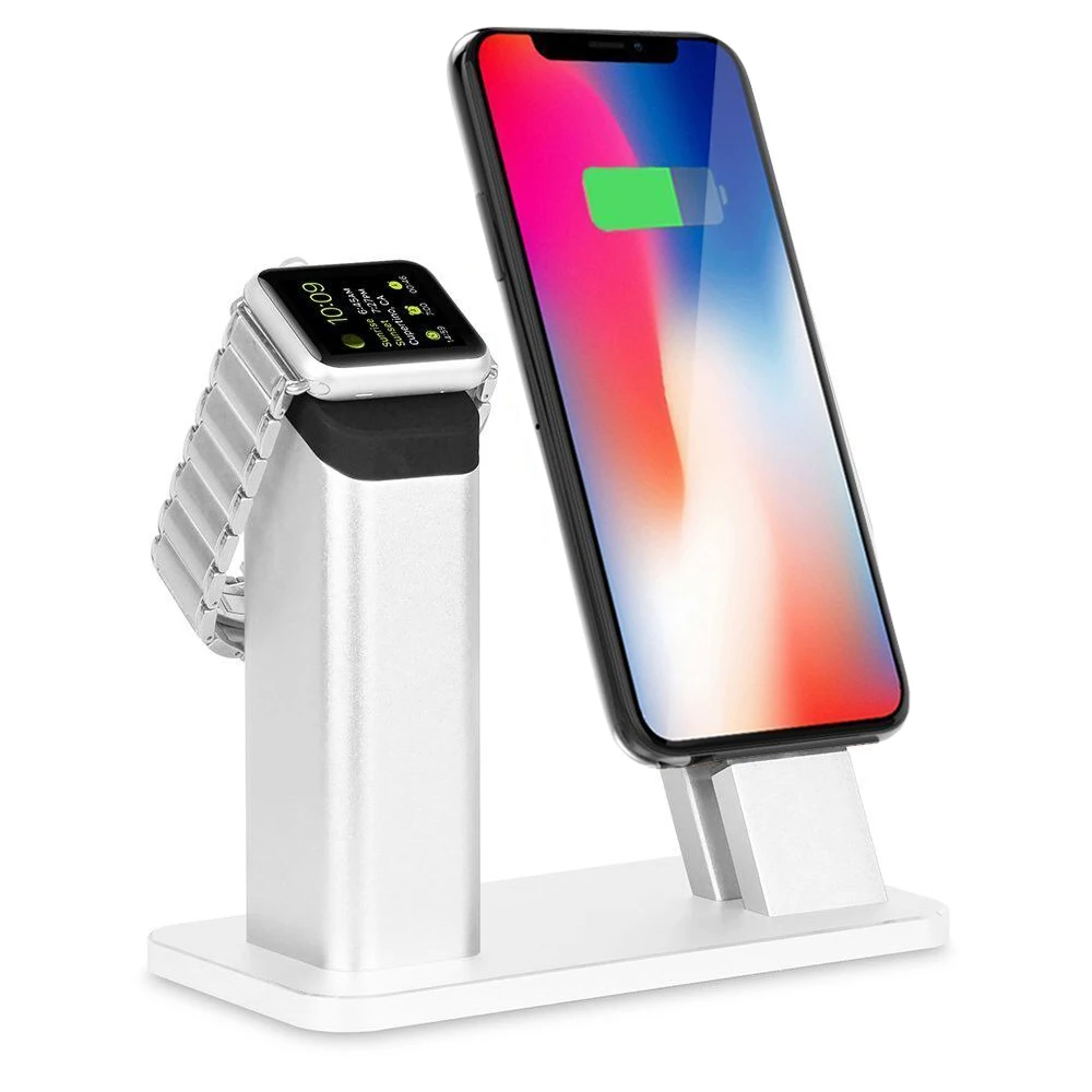 Алюминиевая Подставка держатель зарядная док станция крепление для Apple Watch iPhone 8/7