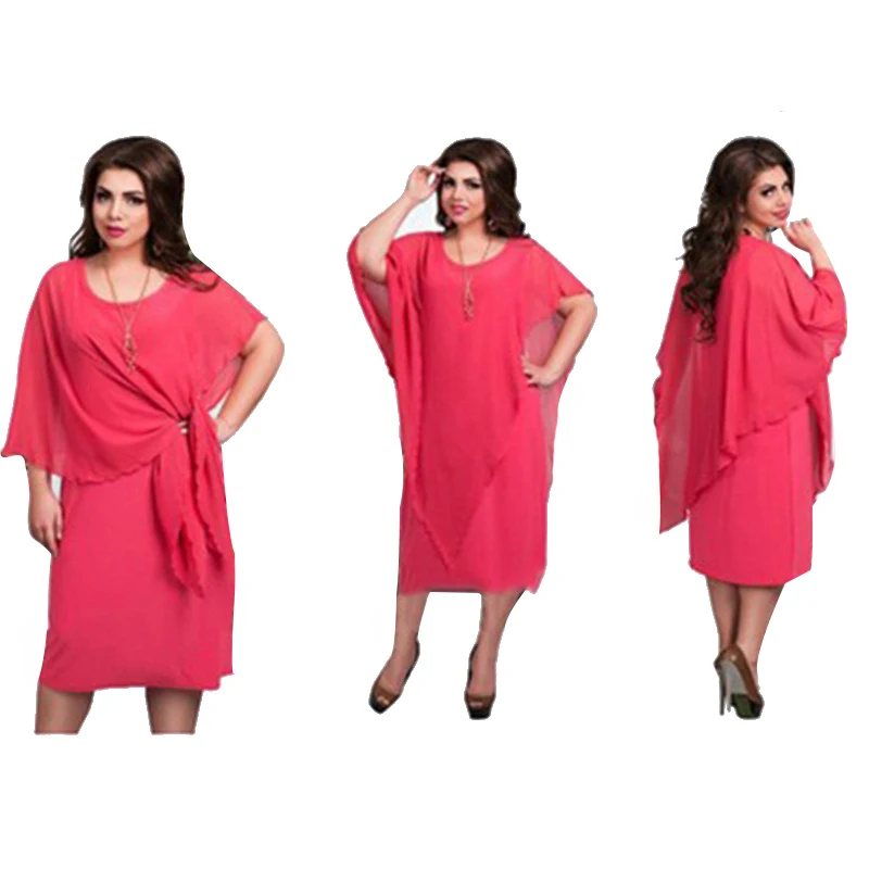 2017 New Designer Women Dress Vestidos 6XL Plus Size Maxi Autumn False 2 Pieces Sexy Loose Casual Solid Plus Size Maxi Dress