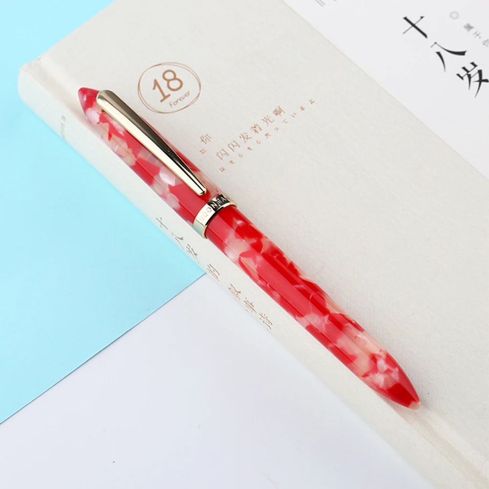 

0.38mm 0.5mm Refillable Gift Students Fountain Pen Portable Marbling School Acrylic Resin Smooth Writing Office Fine Nib