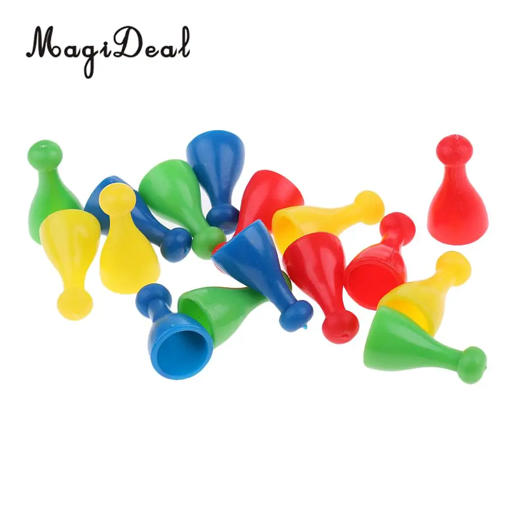 16 Pieces Plastic Chess Pawn Pieces Board Card Game Table Game Halma Parts Accessories Novelty Children Kids Toys