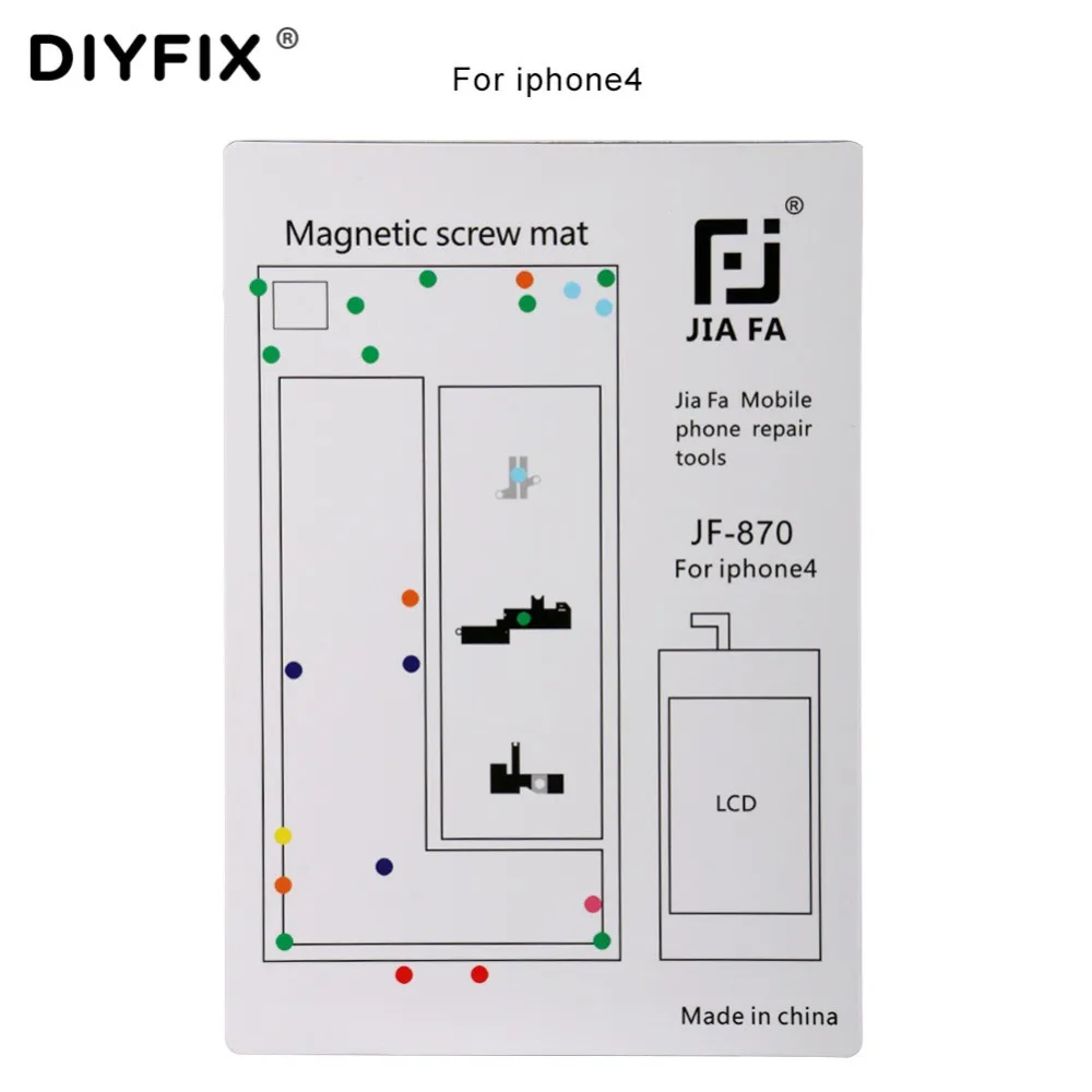 DIYFIX 13 шт. Магнитный винт коврик для iPhone 4, 4S, 5, 5S, 6, 6 Plus, 6s, 6s Plus, 7, 7 Plus, 8, 8 Plus, X направляющая подставка, инструменты для ремонта мобильного телефона