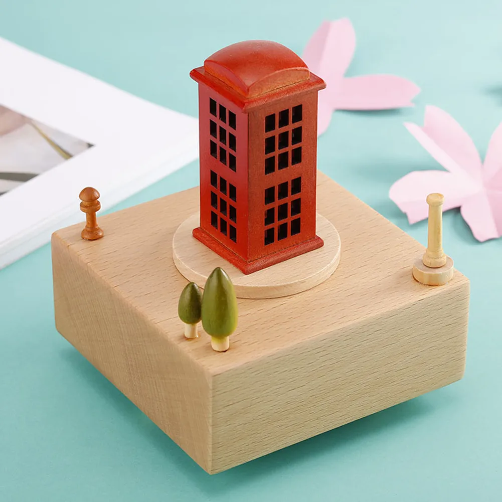 Kawaii Zakka карусель музыкальные коробки деревянная музыкальная шкатулка деревянные