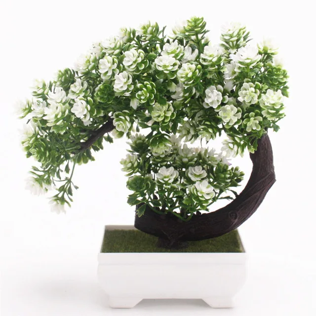 Креативные новые искусственные цветы+ ваза для бонсай растений цветок в горшках искусственные растения для свадьбы дома вечерние украшения отеля 1 комплект - Цвет: D1