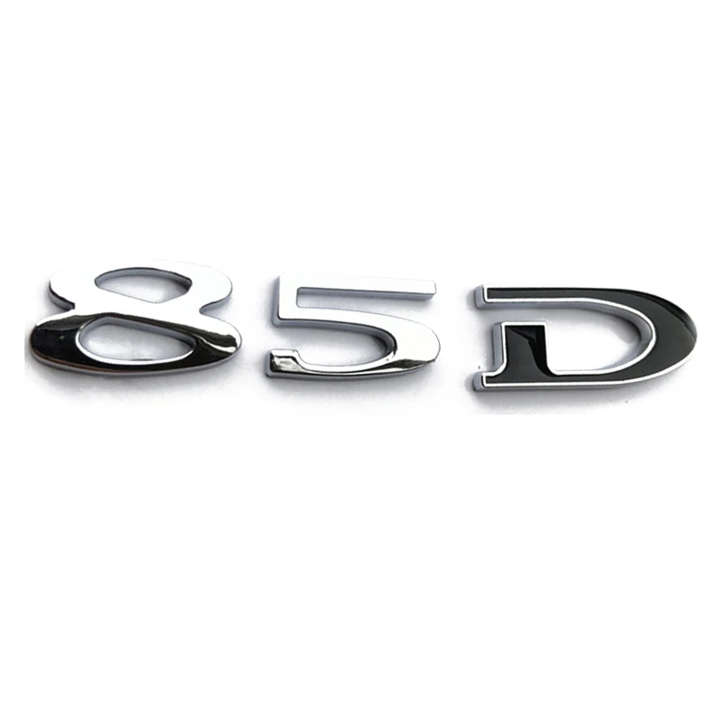 

Car 1pcs Emblem Word Decals Set Chrome Emblem Word P100D PD 60 75 85 90 P90D