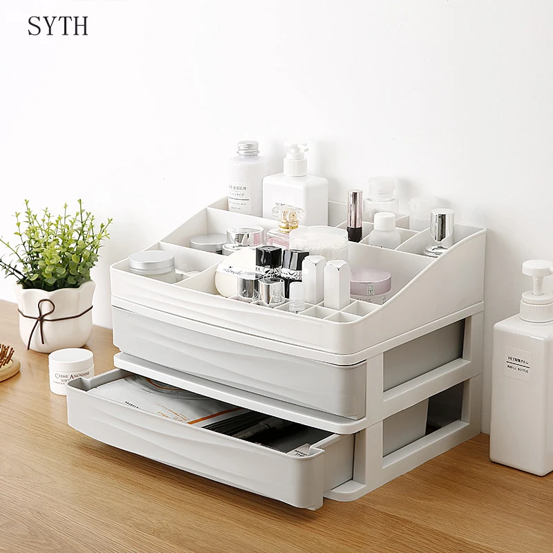 

Desktop Cosmetic Organizer jewelry Makeup Storage Boxes Desk collection Storage Box Desktop Sundries cosmetic organizer