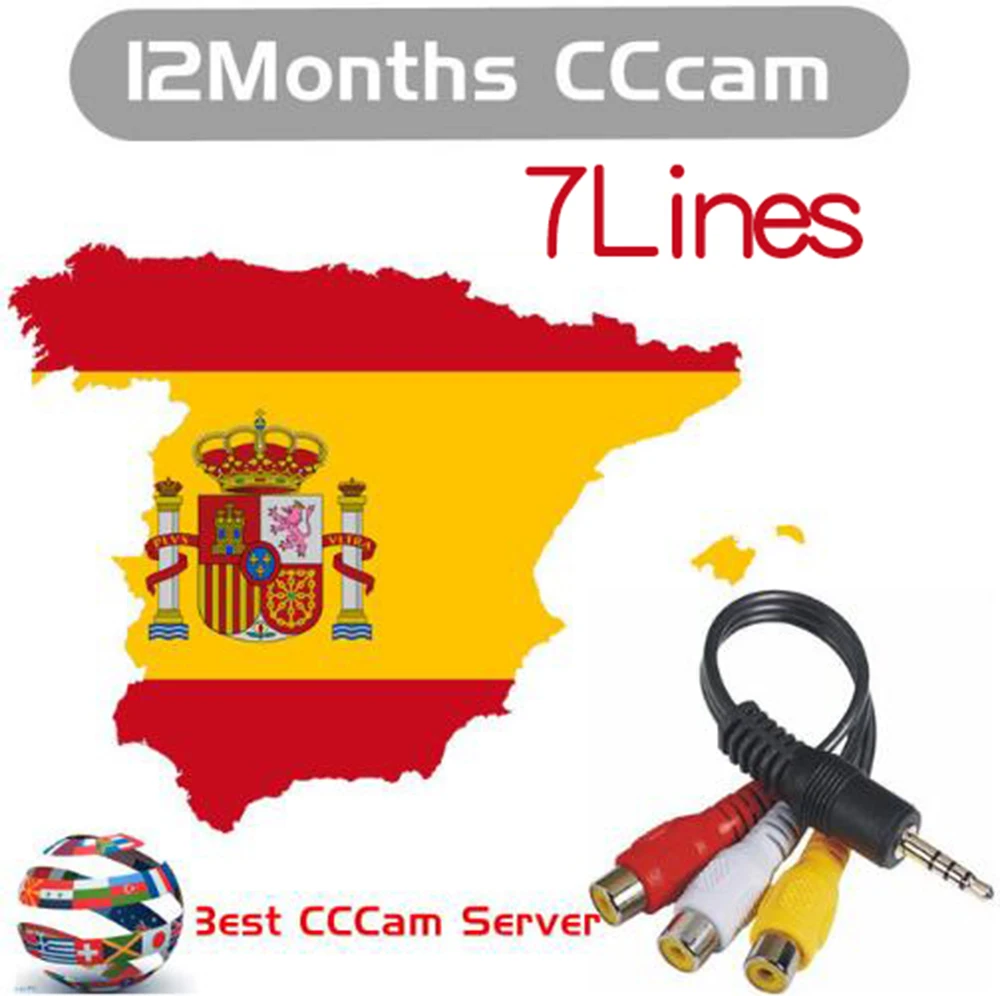 Most stable cccam 7 C lines CCCAM Server for 1 year for Spain Portugal Germany satellite