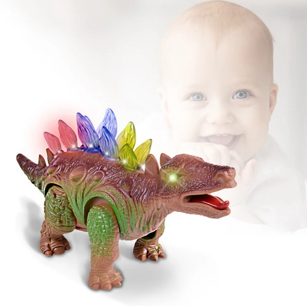 

Electric Stegosaurus Toy for Children and Walking Robot Roaring Dinosaur Toy with Light for boy children and kids gift