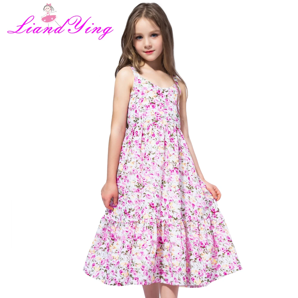 girls pink maxi dress