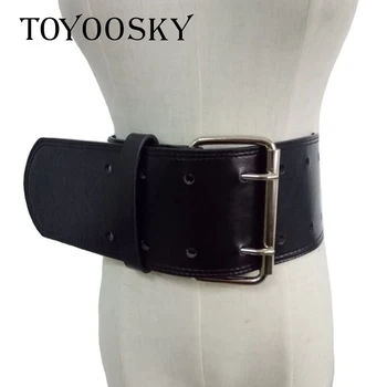 

Wide leather Belt For Women Vintage Fashion pu Leather cool Waistband white Black Accessories Slimming Belt Ceinture Femme