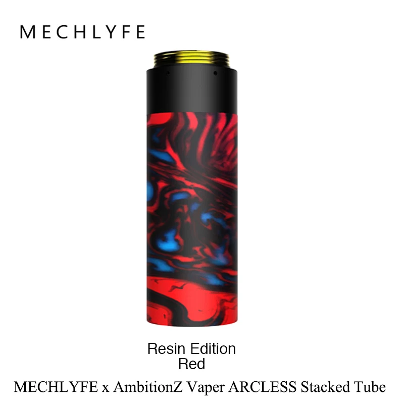 MECHLYFE x AmbitionZ VapeR ARCLESS MECH MOD fit 18650/20700/21700 батарея MECHLYFE ARCLESS vs coilart Mage/VGOD Elite MECH MOD - Цвет: Red Tube