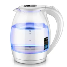Blue Light Transparent Glass 1.7L Large Capacity Water Heater Kettle Water Boiler Bottle 220V High Quality Appliance