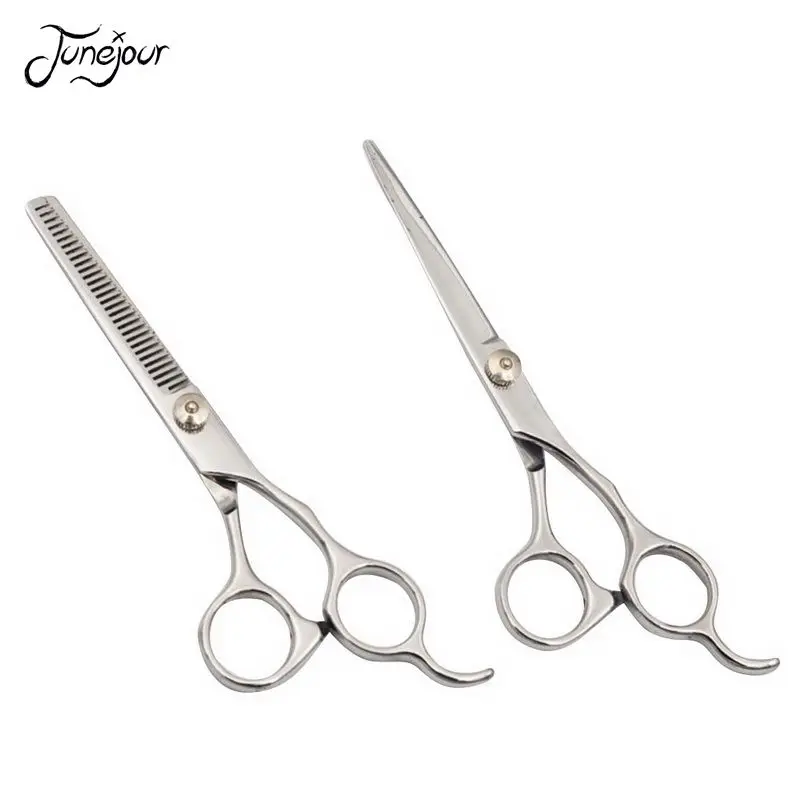 

Junejour Hair Scissors Cut Salon Makas Barber Thinning Shears Hairdressing Hair Scissors Cutting Two-Piece Hair Cutting Tool