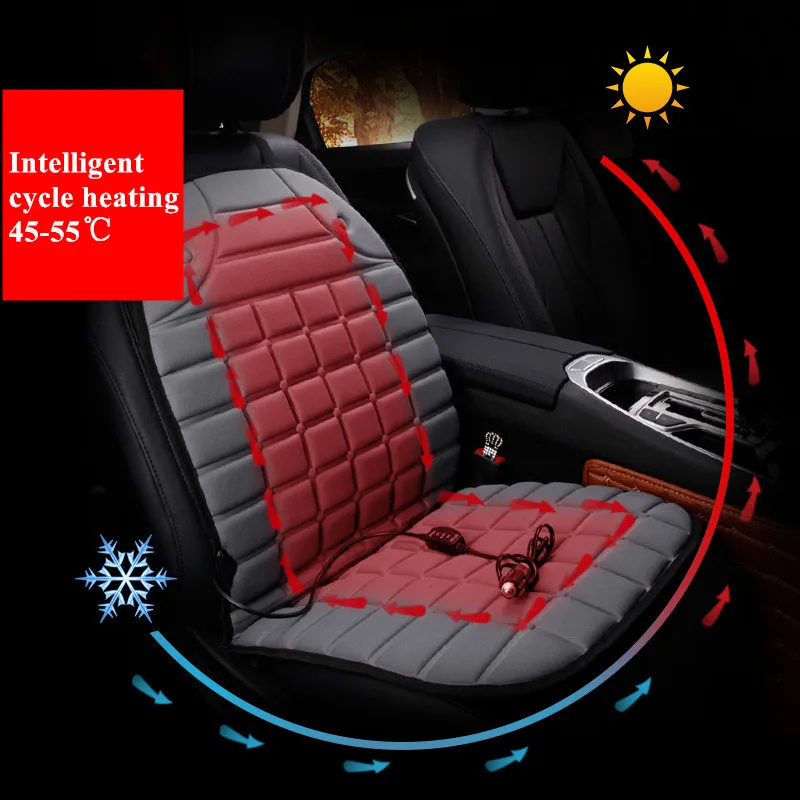 GSPSCN универсальные 12 в зимние чехлы для сидений автомобиля Интеллектуальная Электрическая подушка для сидения автомобиля с подогревом Авто сохраняющая тепло Автомобильная подушка для сидения автомобиля с подогревом