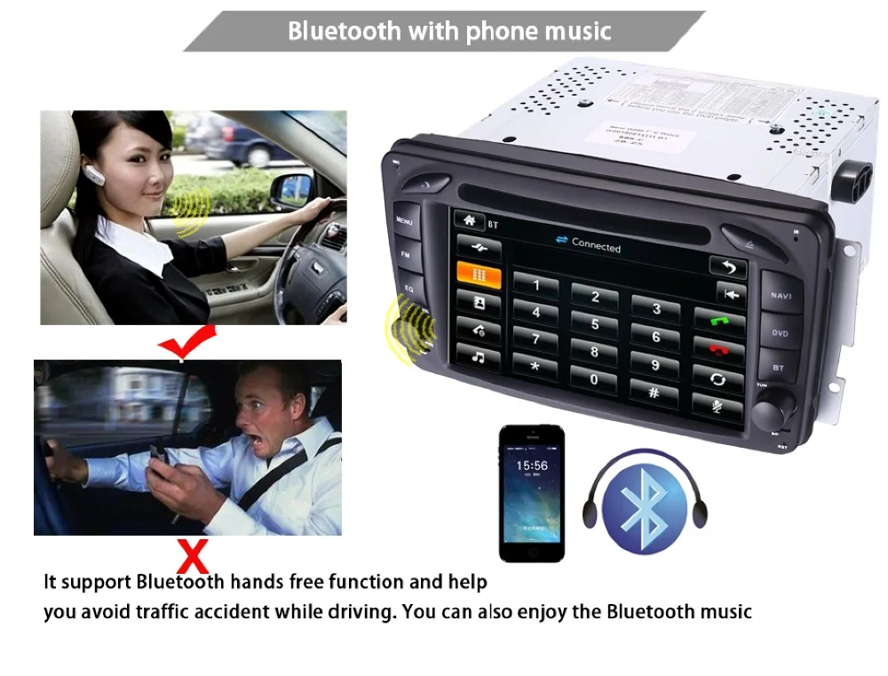 2din 7 Inch Car Dvd Player For Mercedes Benz Clk W209 W203 W463 3g Gps