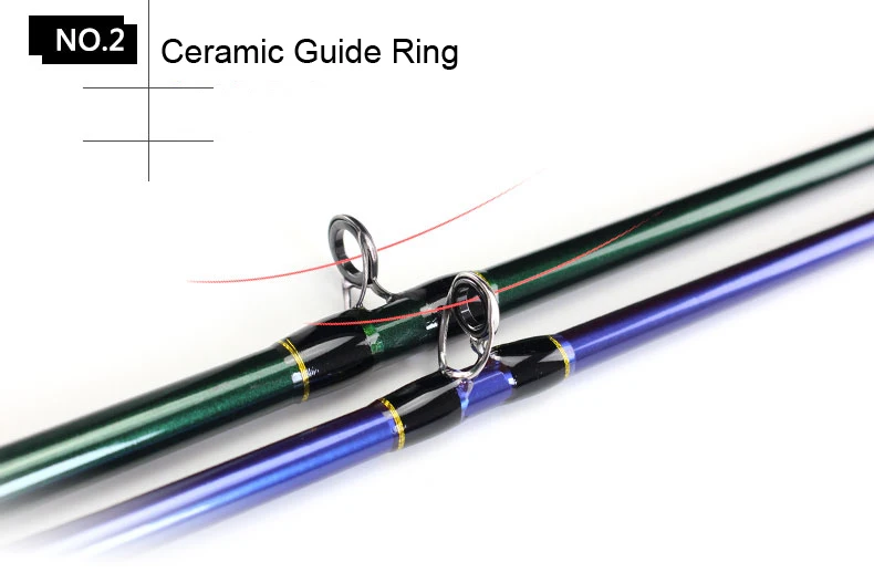 RoseWood 2.1M 2.28M Carbon Bait Casting Rod 9-30g, 9-40g Lure Wieght Super Power Fishing Rod EVA Handle, Blue & Green  (4)