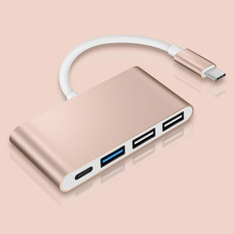Trumsoon Type C to USB3.0 + USB2.0 + USB-C Adapter Type-C Hub Charging Data Converter for MacBook Laptop Tablet PC