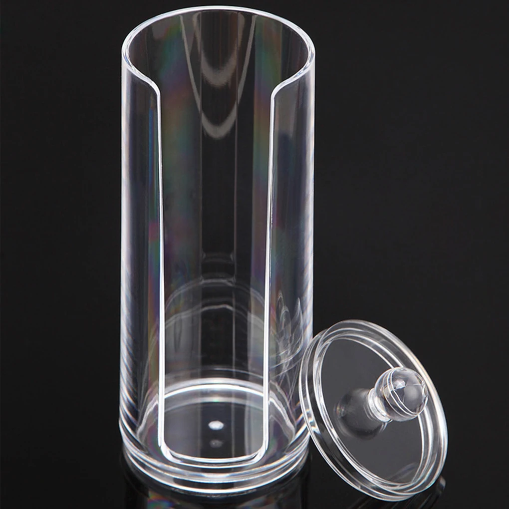 Clear Plastic Cotton Ball Holder Q-tips Makeup Brush Pads Swab Organizer Cosmetic Container | Дом и сад
