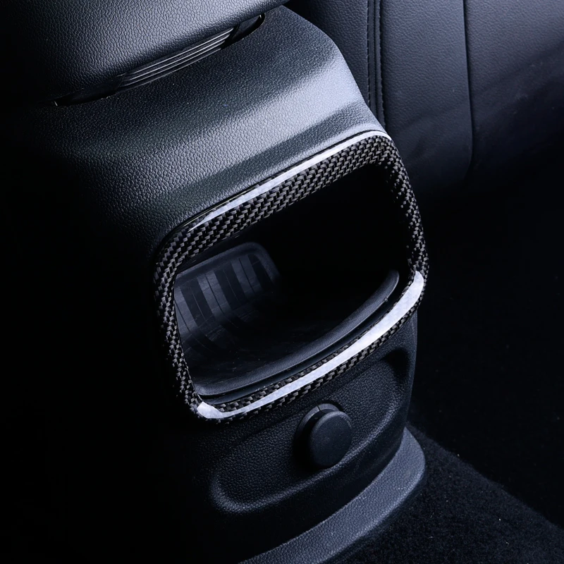 

Carbon Fiber Car Back Air Vent Cover Trim Rear Air Outlet Styling Cover Case for BMW Mini Cooper Clubman F54 2015 2016 2017 2018