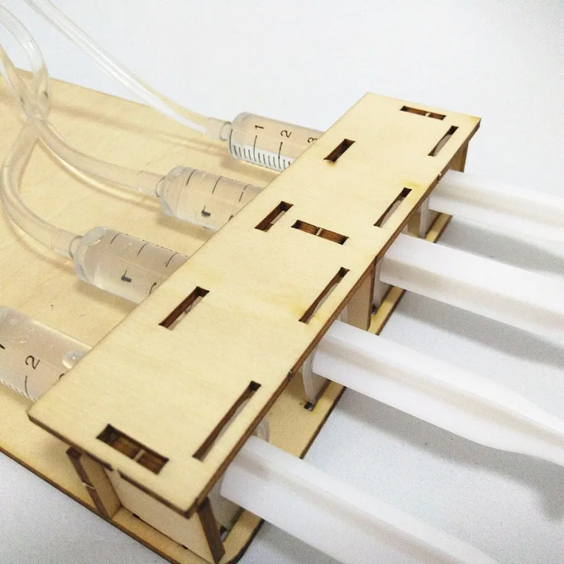 Happyxuan DIY 4 Channel Hydraulic Excavator Kit Kid Science School Project STEM Education Physics Fun Toys Technology Experiment