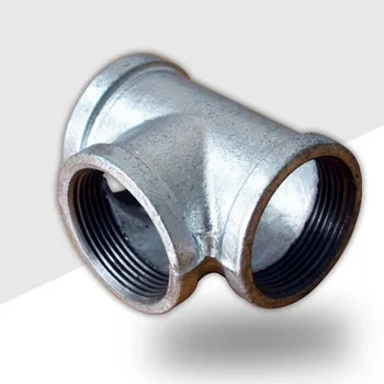 

3pcs/lot Malleable Iron Equal Tee 3 way Connector Female Thread 1/2" 3/4" 1" BSP Thread Pipe Fittings Galvanized Tee 3 way