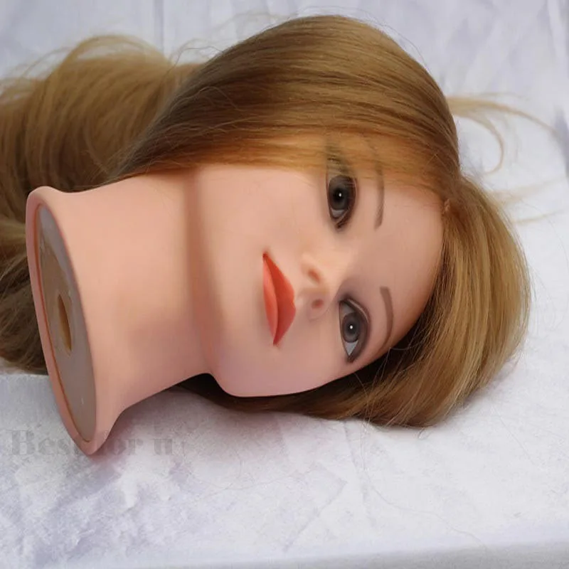2016 Professional Golden Hairdressing Dolls Head Female Mannequin