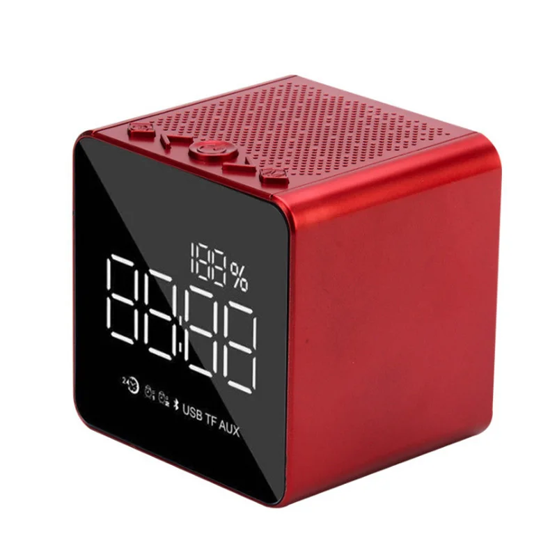 Portable wireless Bluetooth speakers multi-function stereo bass Bluetooth speakers with their own display FM alarm clock speaker