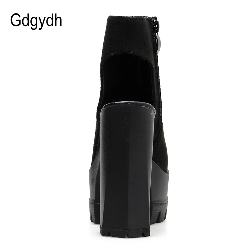 Женские модные ботинки Gdgydh с перекрестной шнуровкой на платформе и молнии
