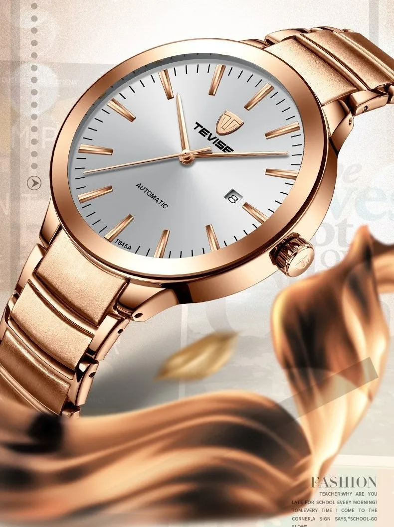 TEVISE Mens Watches Top Brand Luxury Simple Automatic Watch Man Date Waterproof Mechanical Wristwatches T845A Dropshipping 2019 (8)