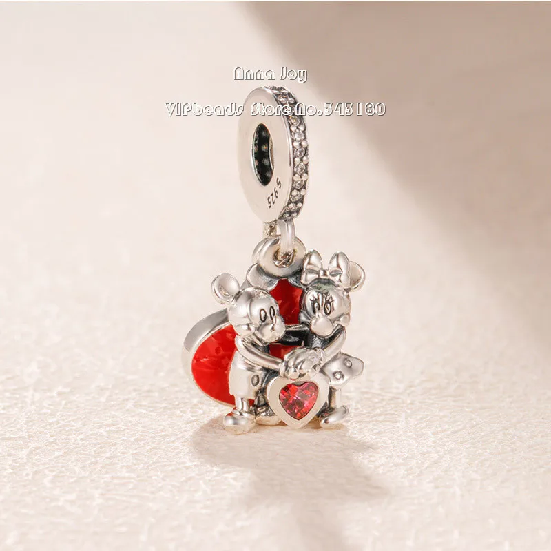 DIY797769CZR  (1)cartoon mouse With Love Charm J