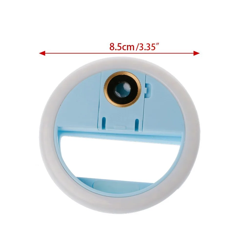 Портативный светодиодный кольцевой светильник-вспышка для селфи, кольцевой светильник для красоты, увеличивающий поток, с широкоугольным/макросъемным объективом для камеры