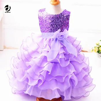 

New Fashion Floral Girls Dresses Summer Style Lace Tutu Sequined Princess Dress Mermaid Party Dress For Sleeveless