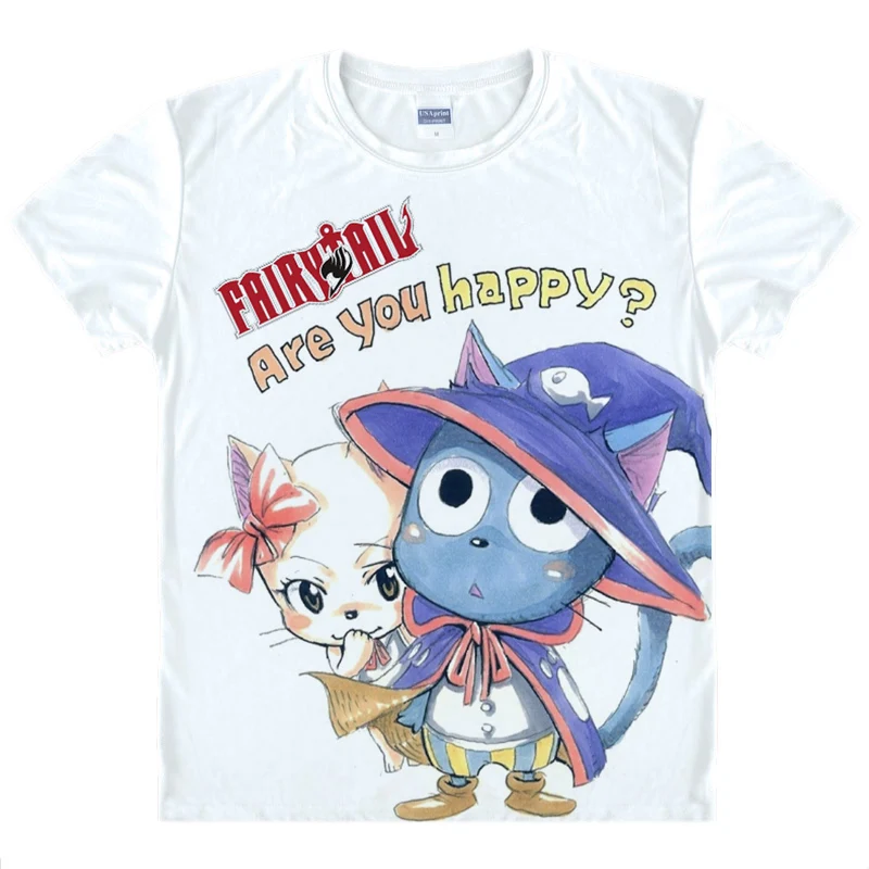 Рубашка Coolprint с аниме Фея хвост футболки в разных стилях коротким рукавом и