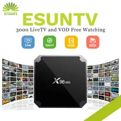 1 год ESUN-tv X96 Мини ТВ приставка на базе Android box Великобритания Испания Италия 3000 VOD каналы Европа арабский португальский Германия, Швеция Albania