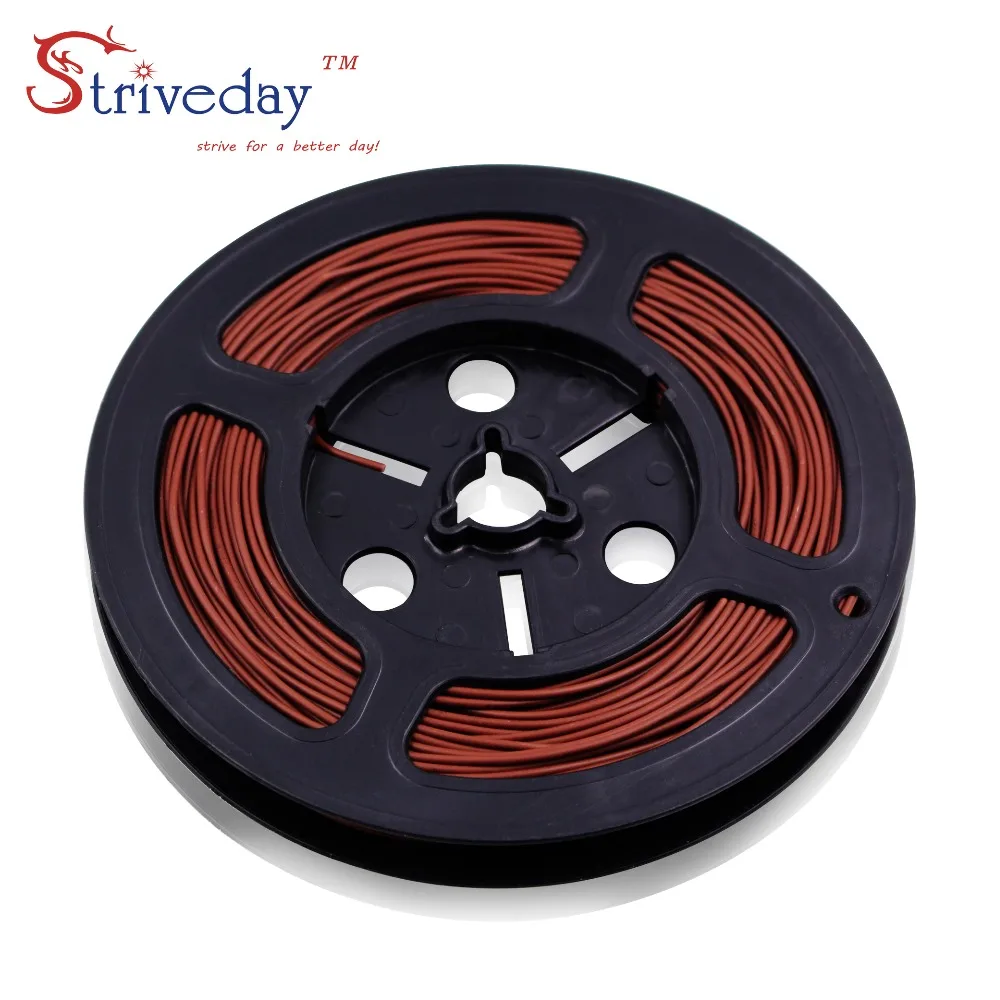 Striveday 1007 26 AWG кабель; из медной проволоки 30 метров красный черный и 10 цветов для выбора электрических проводов кабели для DIY 100 футов