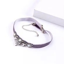 Ювелирные изделия joolim оптом серый розовый бархат колье ожерелье