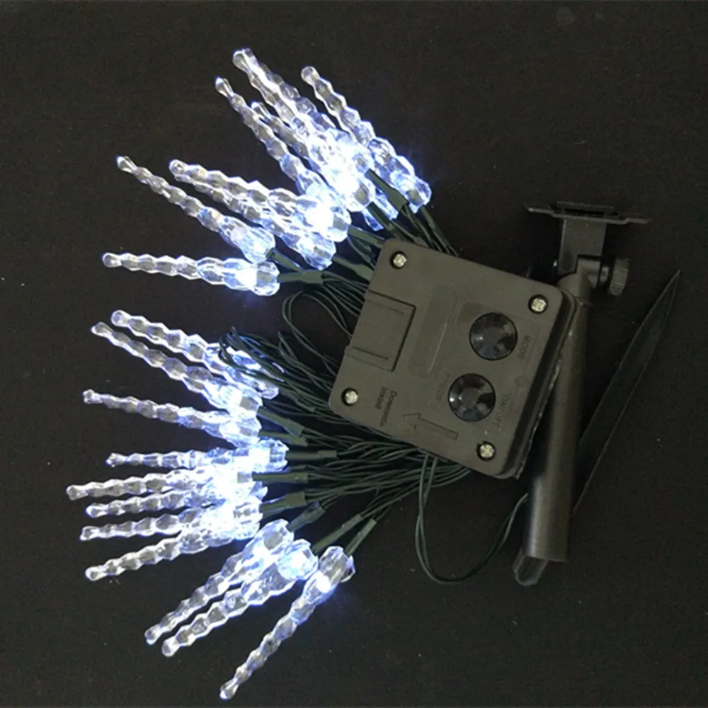 solar icicle lights real shot