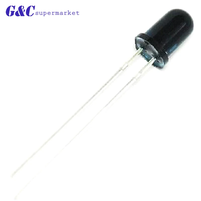 50PCS 5mm 50/100 шт 3/5 мм 940nm черный матовый Универсальный F3/F5 светодиодный инфракрасный излучатель приемник диод - Цвет: 50PCS 5mm