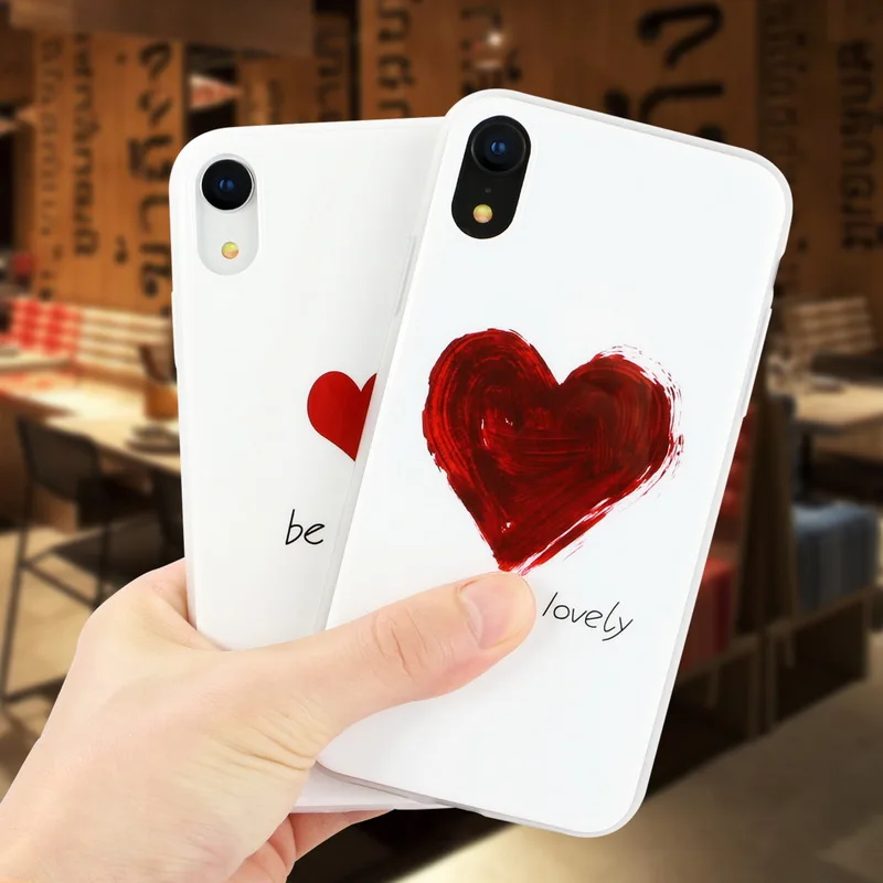 

Fashion Love Hearts Marble Phone Case For iPhone XS Max X XR 10 6 6S 7 8 Plus Planet Space Star Pattern Soft Silicon Back Cover