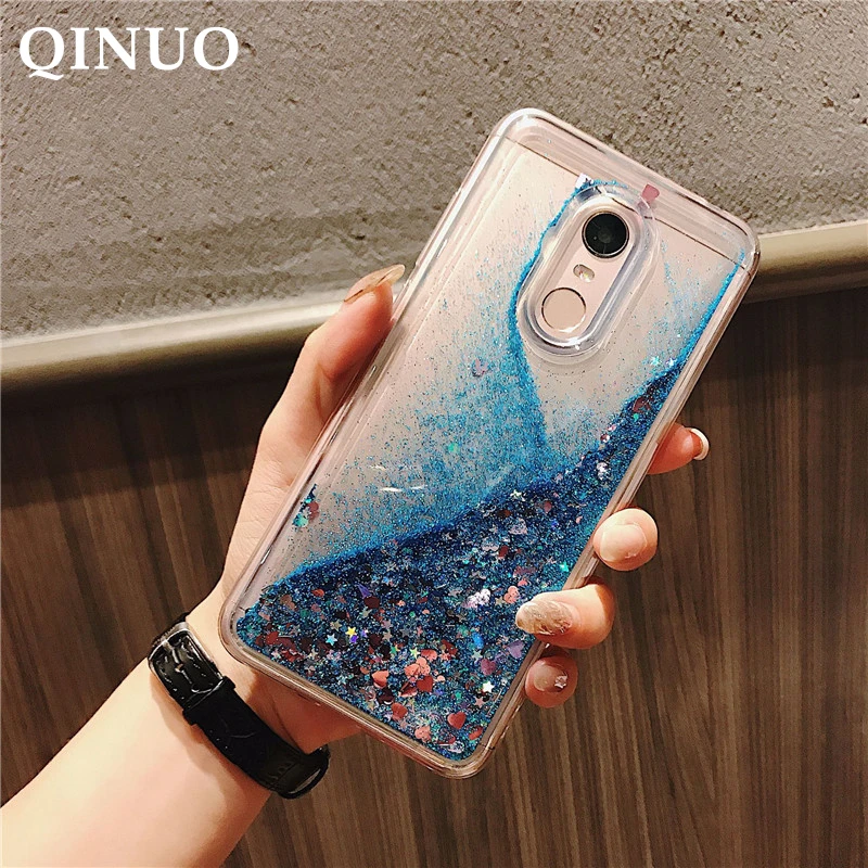 

QINUO Liquid Quicksand Phone Case For Xiaomi Redmi S2 4A 4X 5A 5 Plus 6 Pro Glitter Cover For Xiaomi Redmi Note 3 4X 5 5A 6 Pro