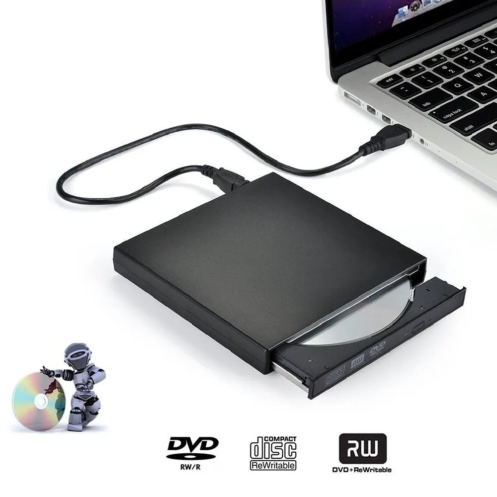 

USB DVD Drive External Optical Drives DVD ROM Player CD-RW Burner Writer Recorder Portatil For Laptop Computer Pc Windows 7/8