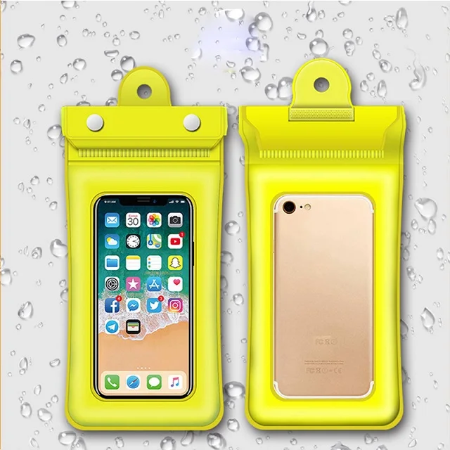 Runseeda 6 дюймов плавающая подушка безопасности сумка для плавания ремешок водонепроницаемый чехол для мобильного телефона супер герметичный смартфон Упаковка Сумка Чехол - Цвет: Желтый цвет
