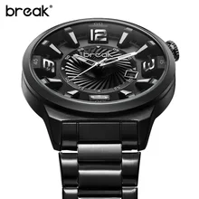 Женские часы Break Мужские кварцевые наручные часы мужские водонепроницаемые повседневные спортивные часы мужские стальные Наручные часы Relogio Masculino