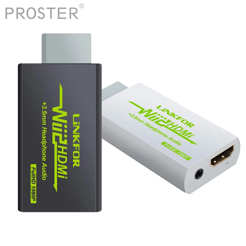 

Proster Wii to HDMI Converter Scales Wii Signal WII TO HDMI WII2HDMI 720P OR 1080P VIDEO CONVERTER ADAPTOR HD HDTV + 3.5MM AUDIO