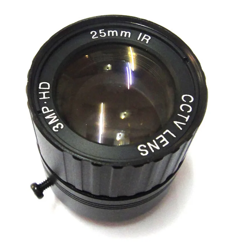 1//3/" 5MP 25mm CCTV Lens View F1.2 IR Fixed Iris CS Mount for Security CCD Camera