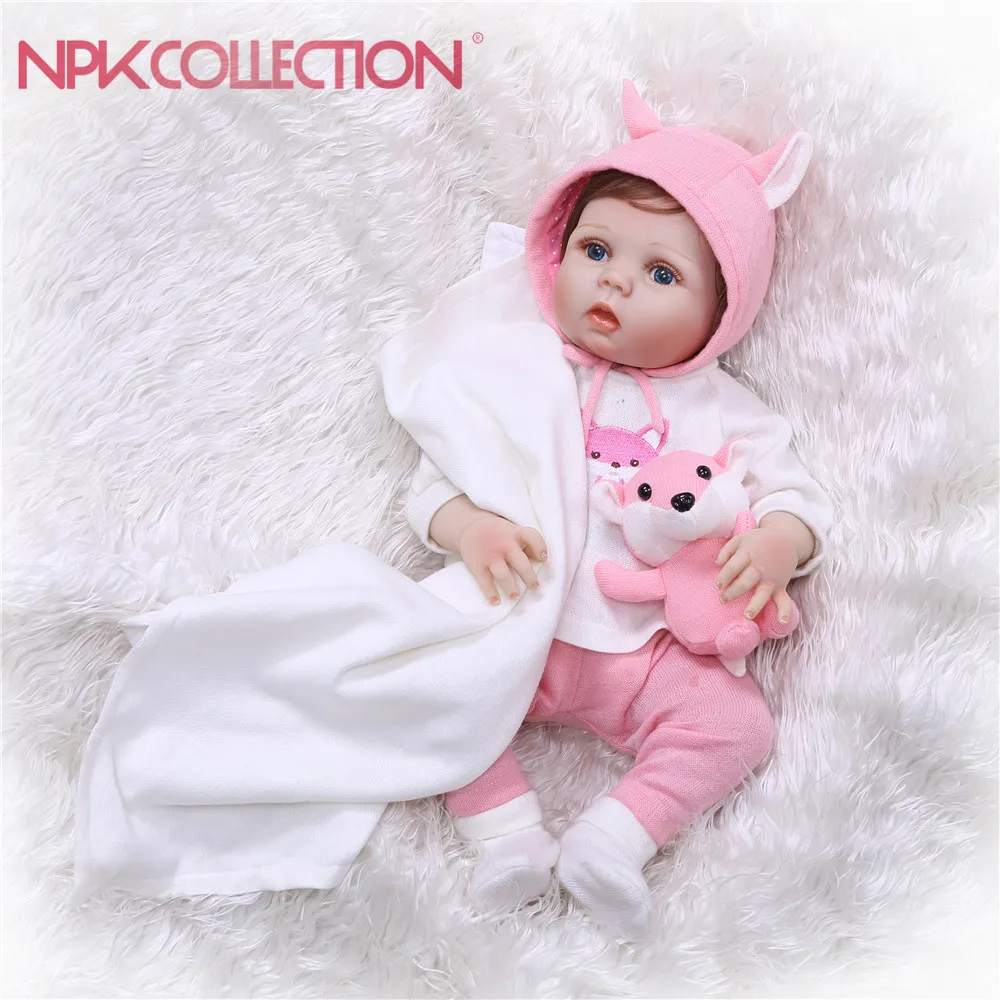 NPKCOLLECTION Reborn Baby Doll кукла принцесса для девочек 55 см всего тела мягкого силикона