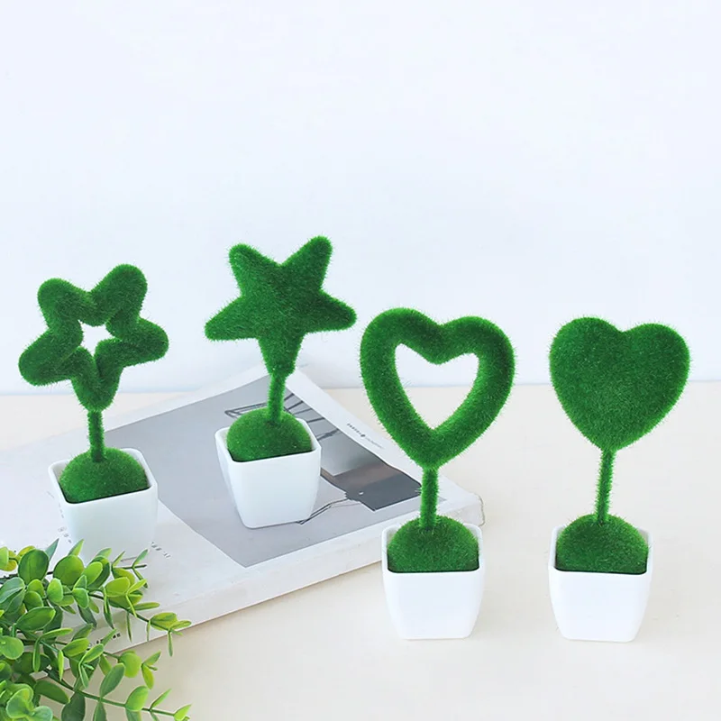 

1 Set Artificial Green Plants Emulate Bonsai Decorative Fake Flowers Home Decor HTQ99