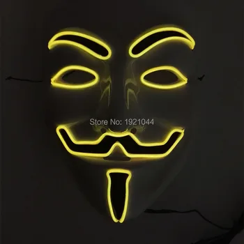 

Halloween Carnival mask Glowing products EL Wire Glowing Party Mask Festival Party Favors DC-3V Steady on Inverter