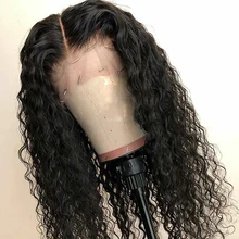 Deep Curly Wig Brazilian Hair Human Hair 180 Density Lace Front Wig 360 Lace Frontal Wigs With Baby Hair Bleached Knots Remy